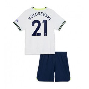 Tottenham Hotspur Dejan Kulusevski #21 babykläder Hemmatröja barn 2022-23 Korta ärmar (+ Korta byxor)